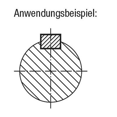 Produktbild von KIPP - PASSFEDER DIN6885, FORM:A, B=16, L=50, H=10, EDELSTAHL 1.4571