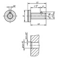 Produktbild von KIPP - STECKBOLZEN MIT FLACHKOPF, MIT AXIALSICHERUNG, D1=6 L=12, STAHL