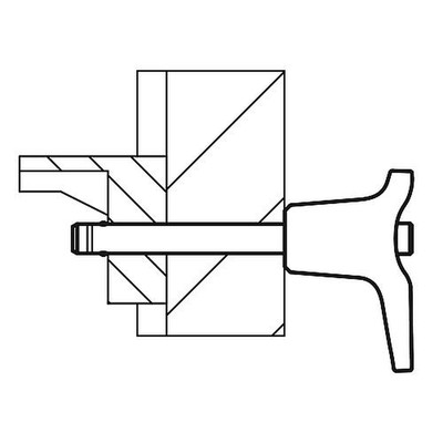 Produktbild von KIPP - KUGELSPERRBOLZEN MIT L-GRIFF, D1=6, L=15, L1=6,8, L5=21,8, EDELSTAHL 1.4