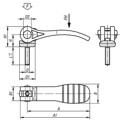 Produktbild von KIPP - EXZENTERHEBEL GR.1 M06X50, A=71,5, B=22, POLYAMID SCHWARZ, KOMP:EDELSTAH