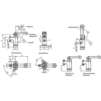 Produktbild von KIPP - SCHWENKSPANNER RECHTS VERGÜTUNGSSTAHL, MINI, X=30,8