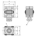 Produktbild von KIPP - KEILSPANNER DOPPELT, GRF GERIFFELT, B=41 FÜR T-NUT G=14, WERKZEUGSTAHL G