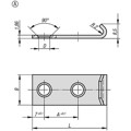 Produktbild von KIPP - GEGENHAKEN FÜR SPANNVERSCHLUSS FORM:A GERADE 44X18, A=20, D=4,8, EDELSTA