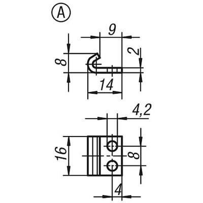 Produktbild von KIPP - GEGENHAKEN FÜR SPANNVERSCHLUSS, EINSTELLBAR, FORM:A, STAHL VERZINKT UND 