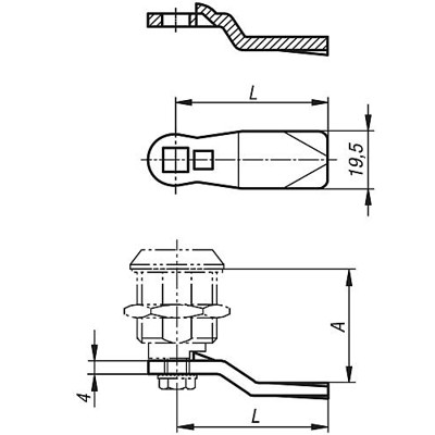 Produktbild von KIPP - ZUNGE L=45, STAHL VERZINKT