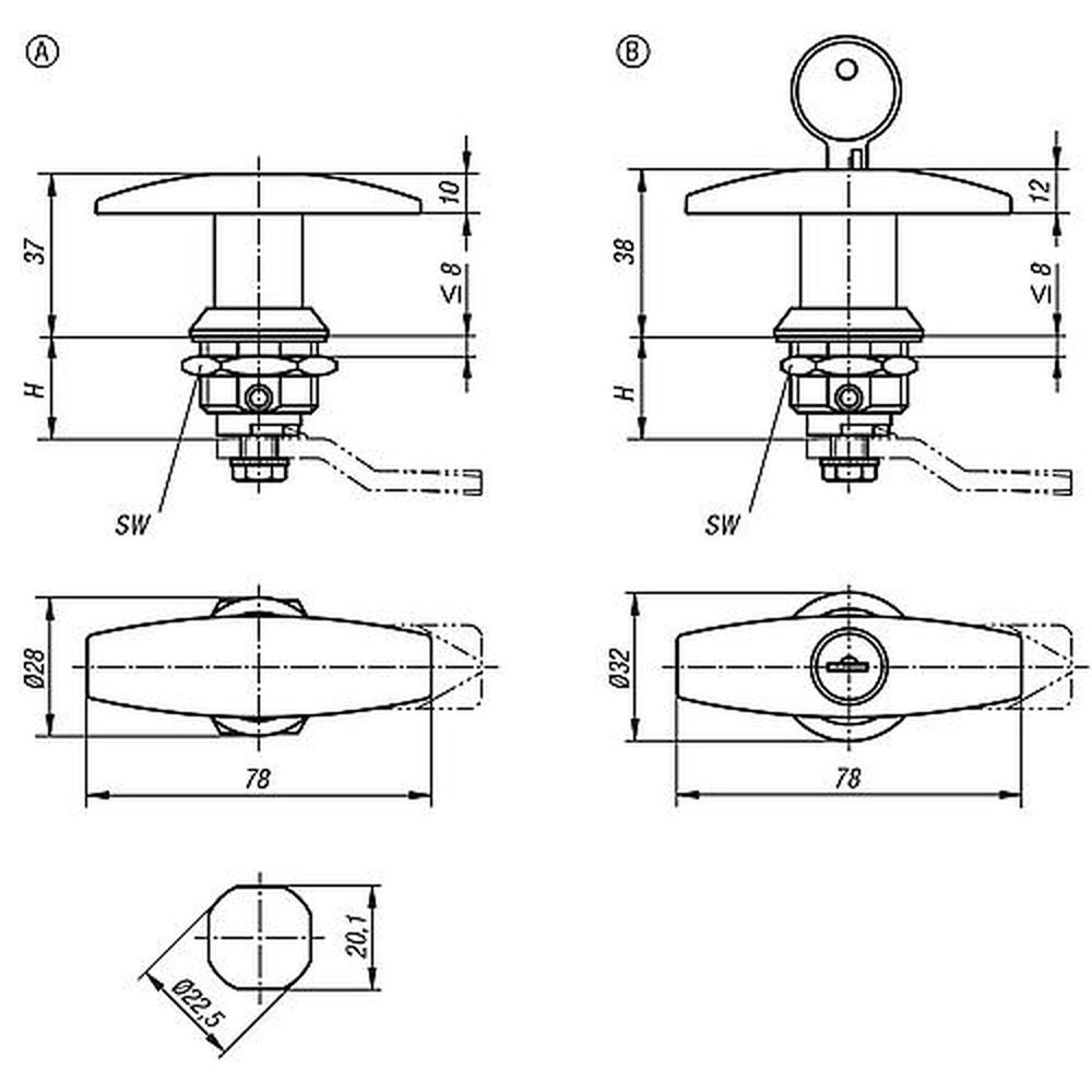KIPP DREHRIEGEL, GLEICHSCHLIEßEND, H=18, D=32, EDELSTAHL 1.4301 Produktbild img2 L