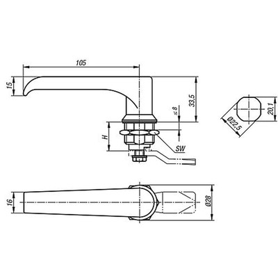 Produktbild von KIPP - DREHRIEGEL, H=18, EDELSTAHL