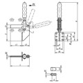 Produktbild von KIPP - SCHNELLSPANNER STANDARD, FUß ABGEWINKELT, VERTIKAL, VOLLER HALTEARM, STA