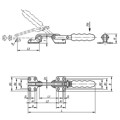 Produktbild von KIPP - HAKENSPANNER HORIZONTAL, MIT GEGENHALTER, EDELSTAHL BLANK, KOMP:KUNSTSTO