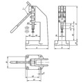 Produktbild von KIPP - KNIEHEBELPRESSE HANDAUSFÜHRUNG, F2=12000, STAHL, KOMP:STAHL