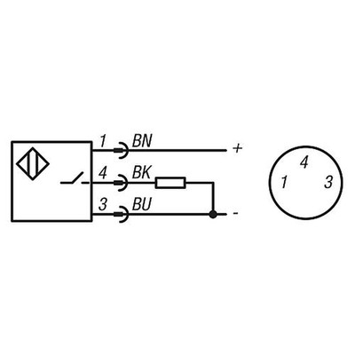Produktbild von KIPP - ZUSTANDSSENSOR M.HALTER FUß WAAGRECHT, SCHLIEßER GR.4 M08X45, FORM:H FÜR