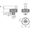 Produktbild von KIPP - RÄNDELRAD MIT GRIFF GR.2, D1=50, FORM:M MIT QUERBOHRUNG, THERMOPLAST SCH