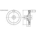 Produktbild von KIPP - SCHEIBENHANDRAD D1=200 PASSBOHRUNG MIT NUT D2=18H7, B3=6, T=20,8 ALUMINI