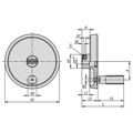 Produktbild von KIPP - HANDRAD D1=100, FORM:A PASSBOHRUNG + QUERBOHRUNG, D2=10, ALUMINIUM SCHWA