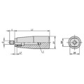 Produktbild von KIPP - GRIFF DREHBAR GR.2 D=M08X9, D1=23, DUROPLAST SCHWARZ HOCHGLANZPOLIERT, K