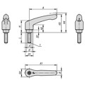 Produktbild von KIPP - KLEMMHEBEL GR.2 M10X30, HOCHLEISTUNGSTHERMOPLAST GRÜN RAL6032, KOMP:EDEL