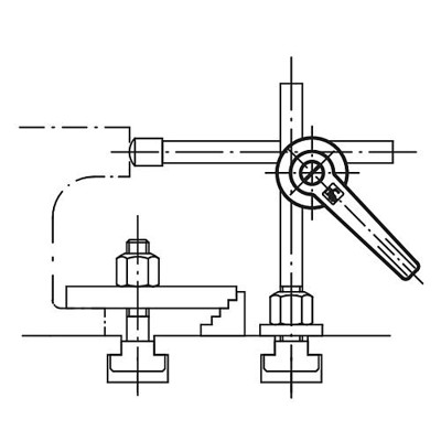 Produktbild von KIPP - SPANNGELENK GR.1 ALUMINIUM, KOMP:THERMOPLAST, D=8