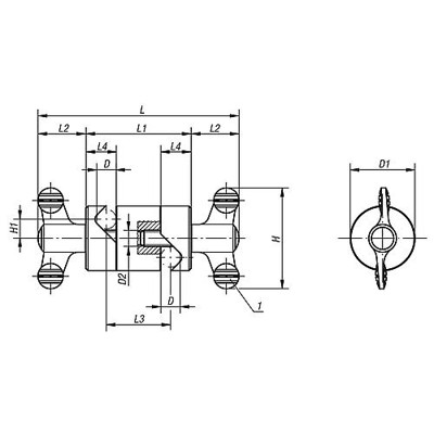 Produktbild von KIPP - SPANNGELENK VERSTELLBAR GR.1 ALUMINIUM, KOMP:THERMOPLAST, D=8