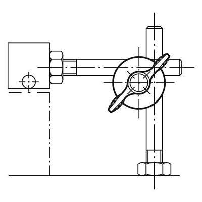 Produktbild von KIPP - SPANNGELENK VERSTELLBAR GR.1 ALUMINIUM, KOMP:THERMOPLAST, D=8