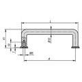 Produktbild von KIPP - BÜGELGRIFF RUND, A=250, L=260, D=M05, ALUMINIUM SCHWARZ MATT UND ELOXIER