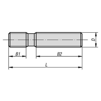 Produktbild von KIPP - STIFTSCHRAUBE D=M12 L=125 VERGÜTUNGSSTAHL, SCHWARZ