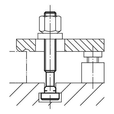 Produktbild von KIPP - SCHRAUBE FÜR T-NUT DIN787 D1=M24X110, L=160, VERGÜTUNGSSTAHL SCHWARZ