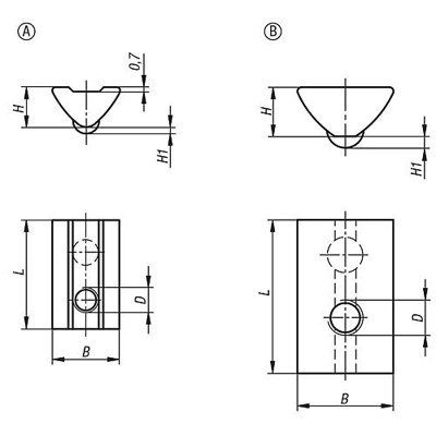 Produktbild von KIPP - NUTENSTEIN EINSCHWENKBAR D=M06 B=10,5, FORM:A STAHL