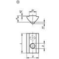 Produktbild von KIPP - NUTENSTEIN EINSCHWENKBAR D=M08 B=13,5, FORM:B STAHL, MIT STEG