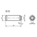 Produktbild von KIPP - KUGELDRUCKSCHRAUBE OHNE KOPF, MIT VERDREHSICHERUNG, FORM:BV KUGEL ABGEFL