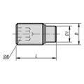 Produktbild von KIPP - DRUCKSCHRAUBE M06X26,3, SW=3, EDELSTAHL BLANK, KOMP:POM