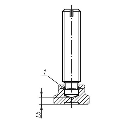 Produktbild von KIPP - GEWINDESTIFT MIT DRUCKZAPFEN DIN6332 D1=M16X68, L1=80, STAHL