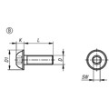 Produktbild von KIPP - SCHRAUBE HALBRUNDKOPF DIN EN ISO7380-2 FORM:B M. INNENSECHSKANT U. BUND 
