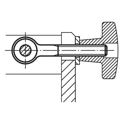 Produktbild von KIPP - AUGENSCHRAUBE DIN444 M14X36, L=130, FORM:B, STAHL 8.8 BRÜNIERT