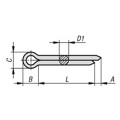 Produktbild von KIPP - SPLINT DIN EN ISO1234, L=32, D=1,6, STAHL VERZINKT