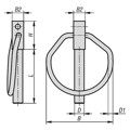 Produktbild von KIPP - KLAPPSTECKER ÄHNLICH DIN11023 5,5X42, STAHL, GALVANISCH VERZINKT