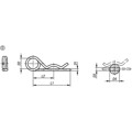 Produktbild von KIPP - FEDERSTECKER ÄHNLICH DIN11024, FORM:D MIT DOPPELTER WINDUNG, D1=7, D3=8,