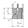 Produktbild von KIPP - GEWINDEEINSATZ SELBSTSICHERND, INNEN- UND AUSSENGEWINDE, M05 M08, EDELST