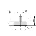 Produktbild von KIPP - MAGNET FLACHGREIFER M04X8, D=25 ±0,15, H1=15, FORM:A, HARTFERRIT, RUND,