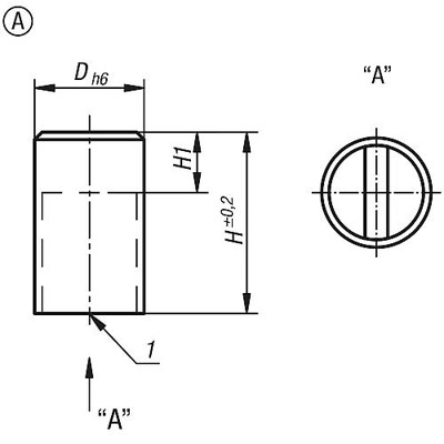 Produktbild von KIPP - MAGNET STABGREIFER, RUND, D=32, FORM:A, NDFEB, KOMP:MESSING