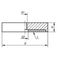 Produktbild von KIPP - MAGNET FLACHGREIFER D1=M10 H=15 NDFEB, RUND, KOMP:STAHL, D=75