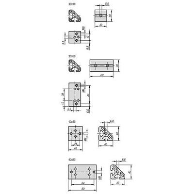 Produktbild von KIPP - WINKEL ALUMINIUM, TYP I, BN=6