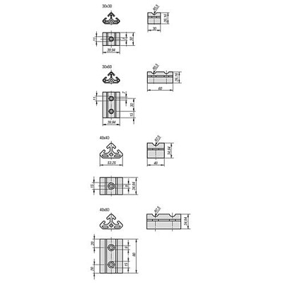 Produktbild von KIPP - WINKEL ALUMINIUM, TYP I, BN=8