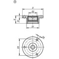 Produktbild von KIPP - DOSENLIBELLE MIT EINLASSFLANSCH D1=14 H=10, FORM:B MESSING, KOMP:POLYAMI