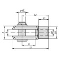 Produktbild von KIPP - GABELGELENK DIN71752 INNENGEWINDE RECHTSGEWINDE M05, G=10, D1=5, B=5, AU