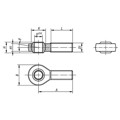 Produktbild von KIPP - GELENKKOPF ÄHNLICH DIN ISO 12240-4 MIT GLEITLAGERUNG M05X19 LINKSGEWINDE