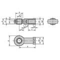 Produktbild von KIPP - GELENKKOPF ÄHNLICH DIN ISO 12240-4 MIT GLEITLAGERUNG, M16 RECHTSGEWINDE,