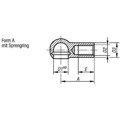 Produktbild von KIPP - KUGELPFANNE DIN71805 FÜR WINKELGELENKE M06, D1=10, FORM:A, STAHL VERZINK