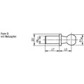 Produktbild von KIPP - KUGELZAPFEN DIN71803 FÜR WINKELGELENKE, D1=10, FORM:B MIT NIETZAPFEN, LA