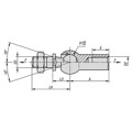 Produktbild von KIPP - AXIALGELENK ÄHNLICH DIN71802 RECHTSGEWINDE, M10 INNEN- UND AUSSENGEWINDE