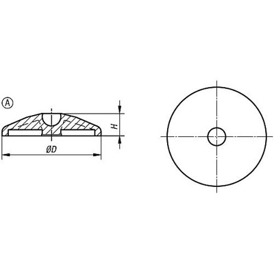 Produktbild von KIPP - TELLER, FORM:A, D=59, THERMOPLAST SCHWARZ